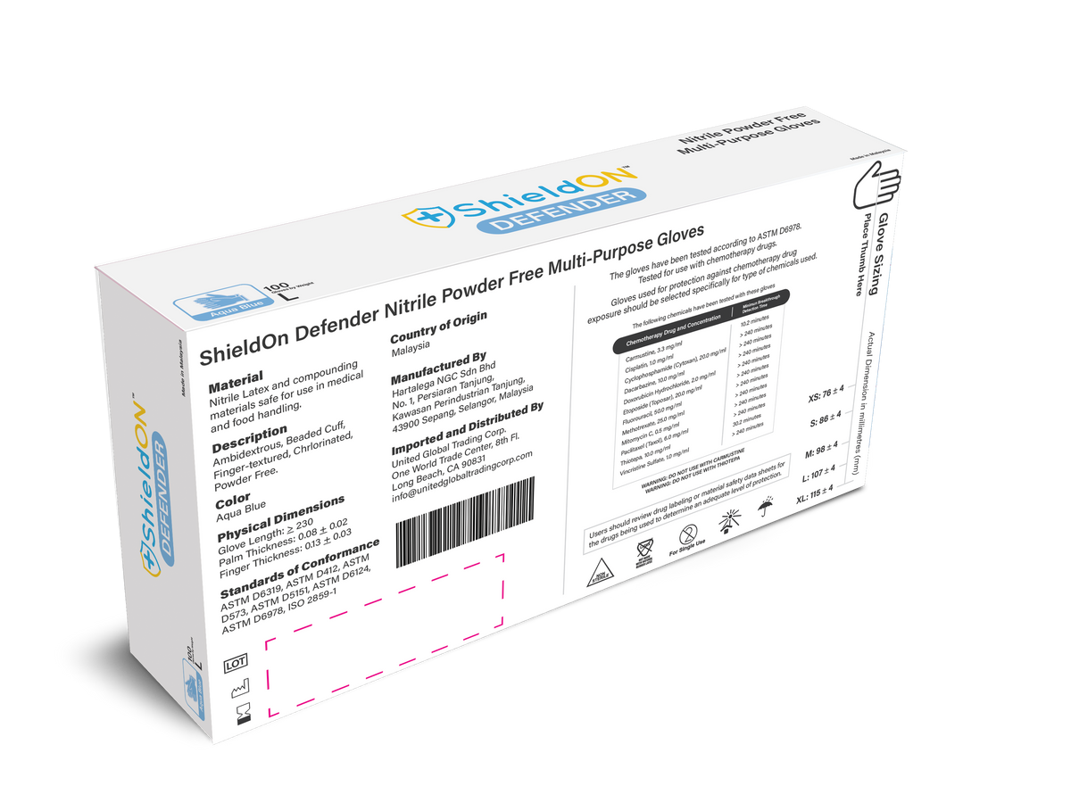 ShieldON Defender - 4.3 Mil Nitrile Examination Glove